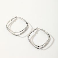 Exaggerated Double-layer Metal Geometric Earrings European And American Fashion Simple Earrings main image 1