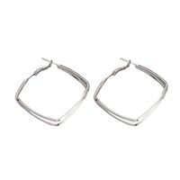 Exaggerated Double-layer Metal Geometric Earrings European And American Fashion Simple Earrings main image 6