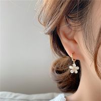 Sweet Rhinestone Opal Flower Earrings European And American Fashion Small Simple And Elegant Earrings main image 3