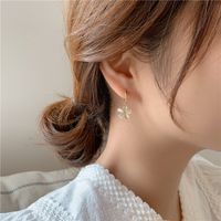 Sweet Rhinestone Opal Flower Earrings European And American Fashion Small Simple And Elegant Earrings main image 5