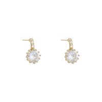 En Ligne Influenceur Mode Géométrique Zircon Boucles D'oreilles Femme Digne Sens De Conception Niche Boucles D'oreilles Vent Froid Simple Et Compact Oreille Anneaux main image 5