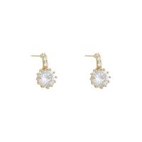Online Influencer Fashion Geometric Zircon Earrings Female Dignified Sense Of Design Niche Earrings Cold Wind Simple And Compact Ear Rings main image 5