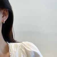 Korean Style Zircon Circle Ear Clip Women's 2021 New Trendy Light Luxury Earrings Women's Simple Elegant French Style Earrings Earrings main image 3