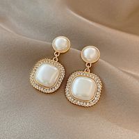 European And American Fashion Earrings Exaggerated Pearl Rhinestone Jewelry Personality Trend Earrings main image 3