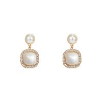 European And American Fashion Earrings Exaggerated Pearl Rhinestone Jewelry Personality Trend Earrings main image 5