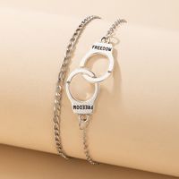 Fashion Jewelry Handcuffs Letter Double Anklet Multilayer Anklet main image 4