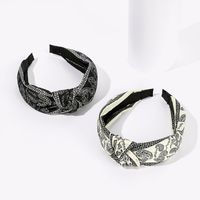 Autumn And Winter New Fabric Cashew Flower Totem Floral Knotted Twisted Bowknot Headband main image 4