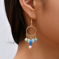 Bohemian Handmade Pearl Glaze Love Heart Earrings European And American Ins Creative Personalized And Cute Eardrop Jewelry main image 2