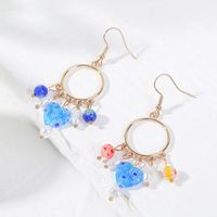 Bohemian Handmade Pearl Glaze Love Heart Earrings European And American Ins Creative Personalized And Cute Eardrop Jewelry main image 4