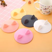 Silicone Cup Lid Cute Cat Ears Universal Water Cup Lid Mug Lid main image 1
