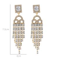 2021 New European And American High-key Dignified Tassel Hipster Luxury Hot Earrings Trendy Earrings Alloy Colorful Crystals Long sku image 1
