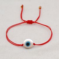 European And American Flat Glass Eye Beads Hand-woven Flat Knot Bracelet sku image 2