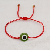 European And American Flat Glass Eye Beads Hand-woven Flat Knot Bracelet sku image 3