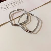 Exaggerated Double-layer Metal Geometric Earrings European And American Fashion Simple Earrings sku image 2