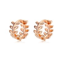 New Fashion Copper Plated Real Gold Branch Ear Buckle Wholesale sku image 2