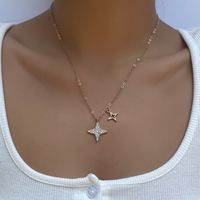 Fashion Diamond-studded Star Necklace sku image 1
