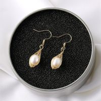 Fashion Pearl Shell Pendant Earrings sku image 1