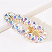 Korean Headdress Rhinestone Side Clip Drop-shaped Hairpin Crystal Bb Clip main image 1