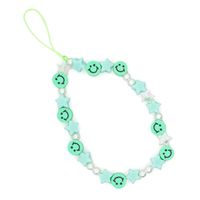Ethnic Style Smiley Soft Ceramic Mobile Phone Chain Acrylic Five-pointed Star Pearl Beaded Mobile Phone Lanyard main image 3