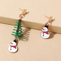 Christmas Series Creative Wild Snow Doll Asymmetric Earrings main image 1
