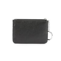 First Layer Leather Small Wallet Ultra-thin Leather Coin Key Ring Zipper Coin Purse main image 6