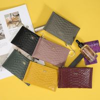 Leather Coin Purse New Key Ring Coin Storage Bag Multi-card Snake Pattern Leather Coin Purse main image 1