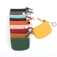 First Layer Cowhide Coin Purse New Korean Version Of Key Ring Coin Storage Bag main image 6