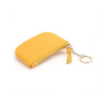 First Layer Cowhide Coin Purse New Korean Version Of Key Ring Coin Storage Bag main image 5
