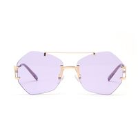 Wuhuama Glasses Ss0819 Irregular Frameless Metal Double Beam Colorful Sunglasses Female Sunglasses Men main image 3