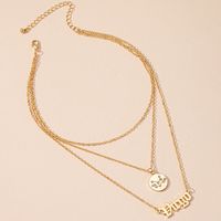 Retro Diamond-studded Symbol Clavicle Chain Twelve Constellation Necklace Letter Sweater Chain main image 3