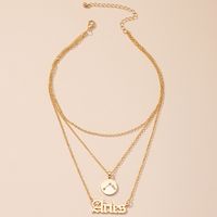 Retro Diamond-studded Symbol Clavicle Chain Twelve Constellation Necklace Letter Sweater Chain main image 4