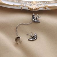 French Style Retro Stud Earrings Tassel Earrings Temperament Chain European And American Style Butterfly Ear Clip Sweet Cool Simple Jewelry main image 3