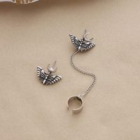 French Style Retro Stud Earrings Tassel Earrings Temperament Chain European And American Style Butterfly Ear Clip Sweet Cool Simple Jewelry main image 4