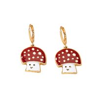 Funny Cartoon Mushroom Stud Earrings Japan And South Korea Cute Girl Earrings Autumn And Winter Sweet Temperament Dripping Oil Ear Clips Earrings Wholesale main image 6