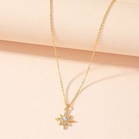 Autumn And Winter New Sweater Chain Korean Style Ins Cold Wind Eight-pointed Stars Necklace Women's Fashion Refined Rhinestone Clavicle Chain Fashion main image 1