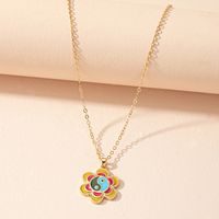 Jewelry Wholesale Korean Fashion Flower Necklace Sweet Clavicle Chain Sweater Chain Autumn And Winter main image 3