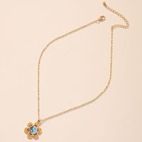 Jewelry Wholesale Korean Fashion Flower Necklace Sweet Clavicle Chain Sweater Chain Autumn And Winter main image 5