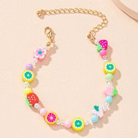 European And American Soft Ceramic Fruit Beaded Bracelet Cartoon Cute Pearl Bracelet Wholesale main image 2