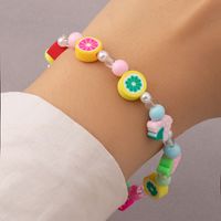 European And American Soft Ceramic Fruit Beaded Bracelet Cartoon Cute Pearl Bracelet Wholesale main image 5