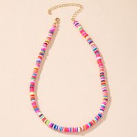 Europe And America Cross Border Internet Celebrity Bohemian Ethnic Style Colorful Polymer Clay Necklace Female Ins Style Fashion Hip Hop Clavicle Chain main image 4