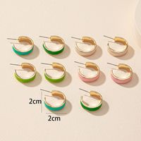 Personality 5 Pairs Drip Glazed Basic Ring Earrings Europe And America Cross Border Ins Exaggerated Earrings Suit main image 5