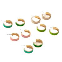 Personality 5 Pairs Drip Glazed Basic Ring Earrings Europe And America Cross Border Ins Exaggerated Earrings Suit main image 6