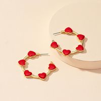 Jewelry Wholesale A Pair Of Drip-glazed Love Fashion Earrings main image 3