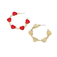 Jewelry Wholesale A Pair Of Drip-glazed Love Fashion Earrings main image 6