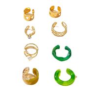 8 Piece Ear Clip Earrings Set European And American Exaggerated Earrings main image 6