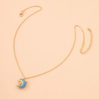 Japonais Et Coréen-style Lumière De Luxe Haut De Gamme Personnalisé Bleu Baleine Collier Femelle Étudiant Mignon Simple Tempérament Clavicule Chaîne Pendentif Femme main image 1