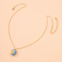 Estilo Japonés Y Coreano Luz De Lujo De Gama Alta Personalizado Azul Ballena Collar Estudiante Femenino Lindo Simple Temperamento Clavícula Cadena Colgante Femenino main image 4