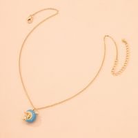 Japanese And Korean-style Light Luxury High-end Personalized Blue Whale Necklace Female Student Cute Simple Temperament Clavicle Chain Pendant Female main image 4