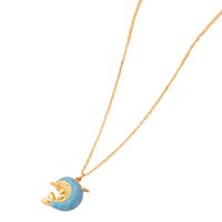 Japonais Et Coréen-style Lumière De Luxe Haut De Gamme Personnalisé Bleu Baleine Collier Femelle Étudiant Mignon Simple Tempérament Clavicule Chaîne Pendentif Femme main image 6