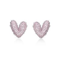 Heart Shape Earrings Retro Fashion Zircon Earrings Necklace main image 6